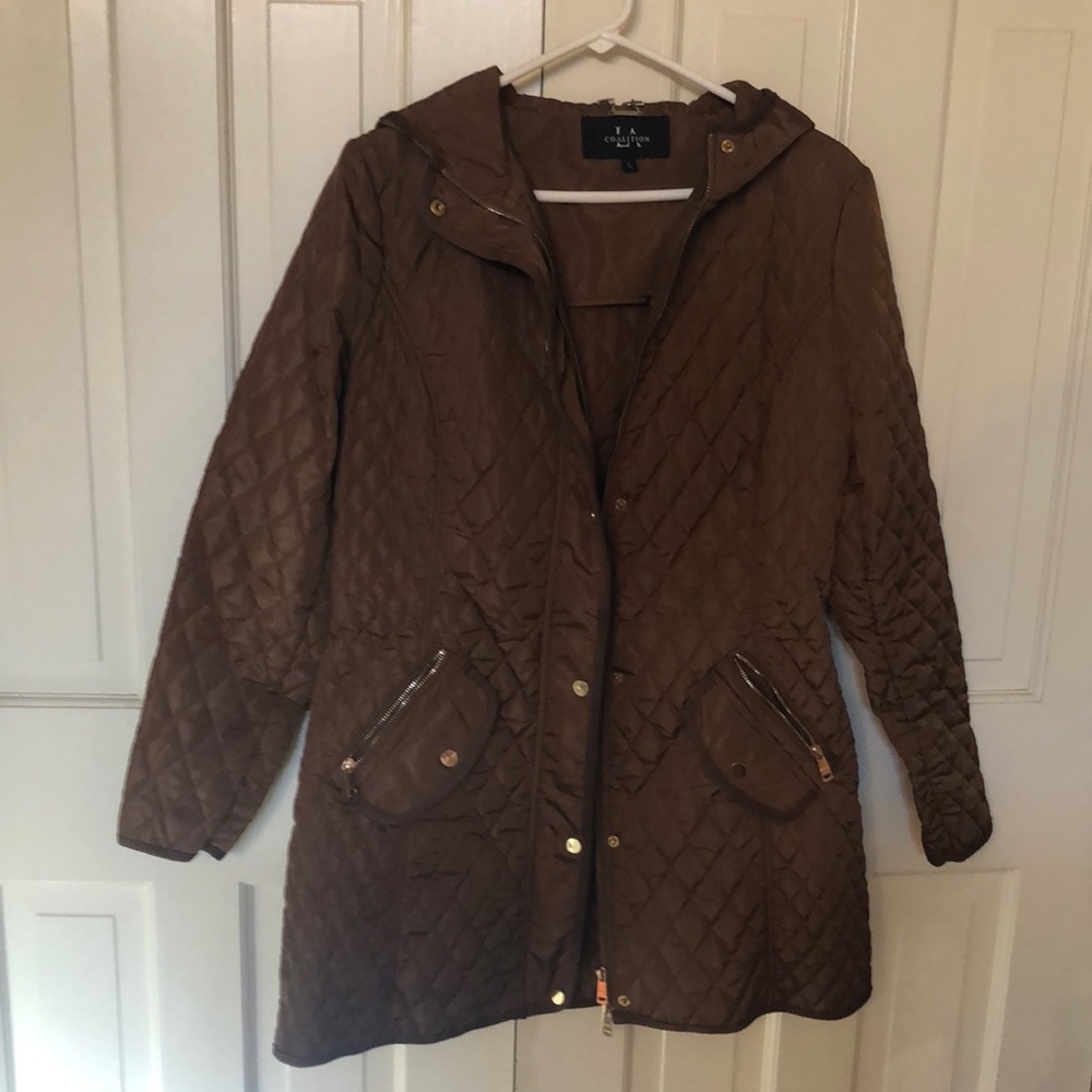 Brown puff jacket